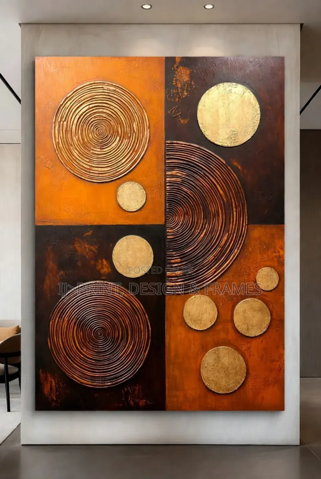 Luxury Statement Abstract Wall Art - Premium Framed Canvas