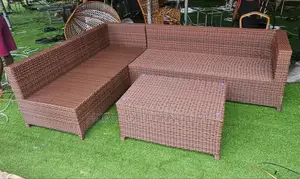 Set of Rattan Chairs and Center Table – Natural Woven Furniture