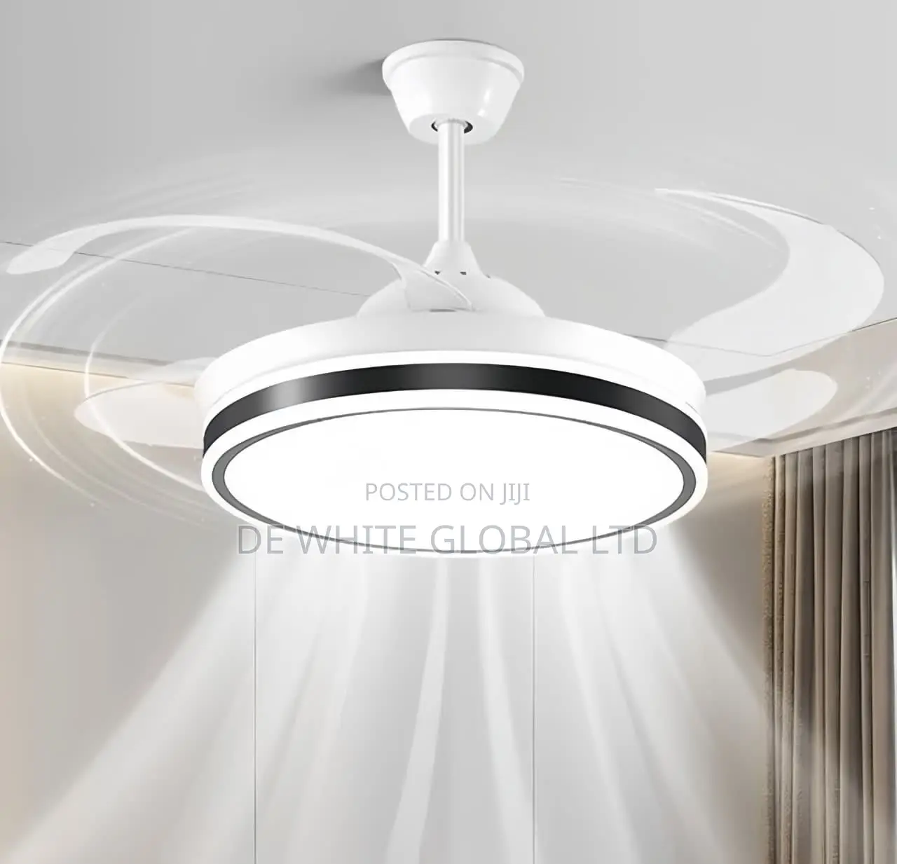 Retractable Ceiling Fan Light
