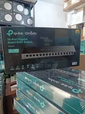 Tp-Link Omada Sg2016p, a 16-Port Gigabit Smart Poe+ Switch.