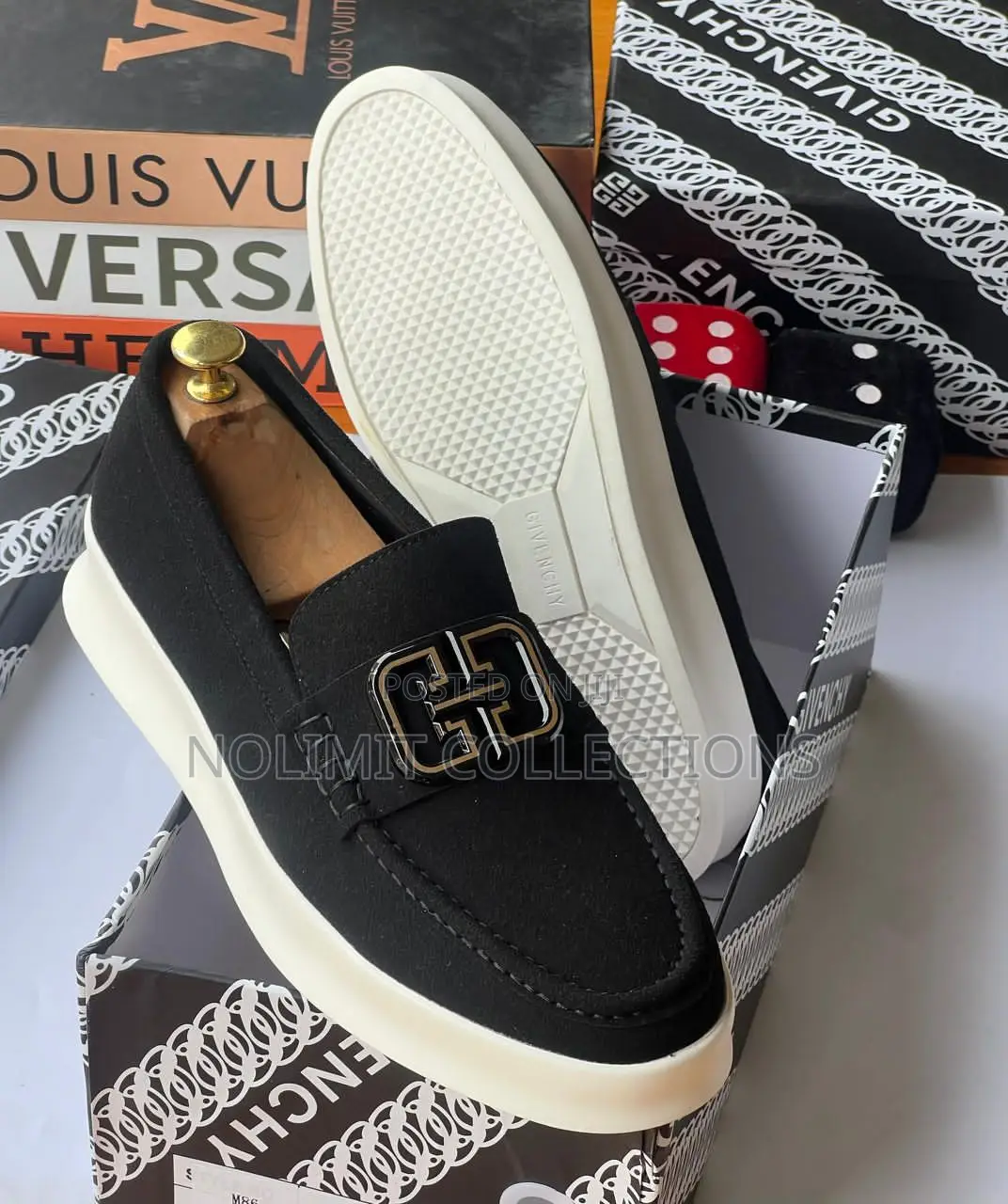 Givenchy Suede Loafers With White Soles