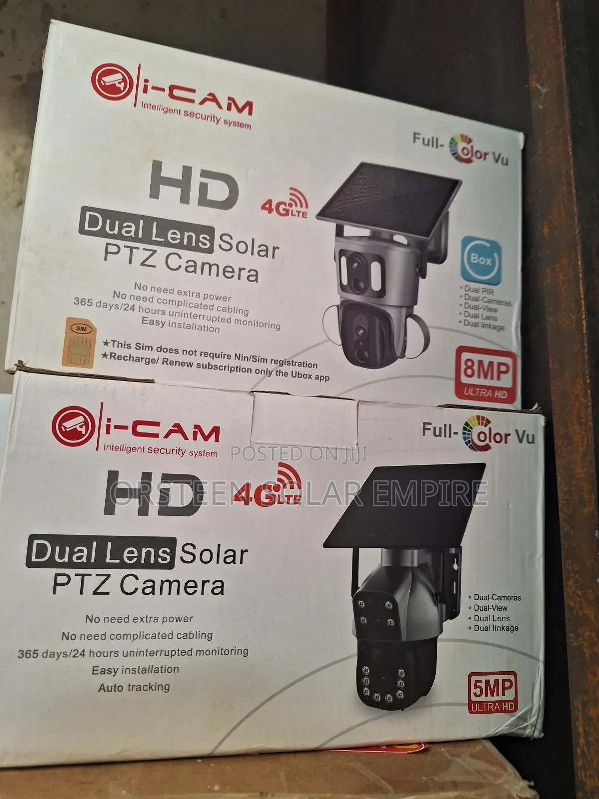 Dual Lens Solar CCTV Camera