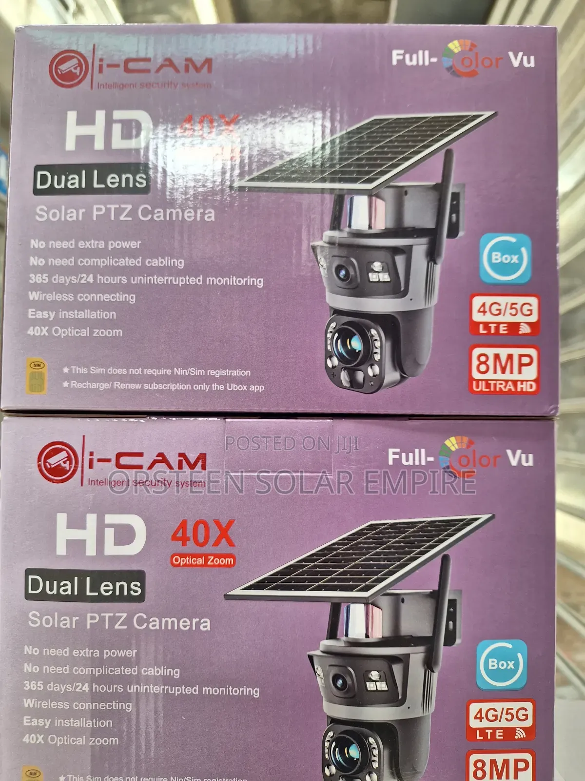 Dual Lens Solar CCTC Cameras