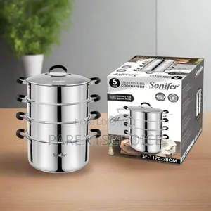 Set of 5 High-Quality Stainless Steel Saucepans