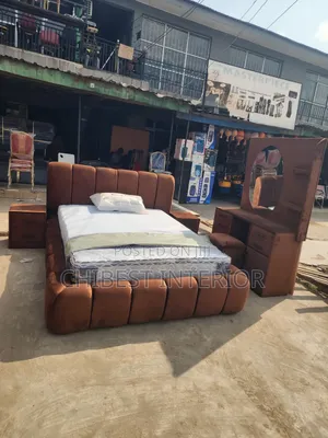 5by6 Bed With Dressing Mirror and Two Side Drawers