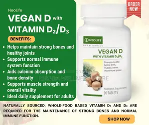 Vegan Vitamin D2 D3 – Bone Strength, Immune Support Daily Wellness