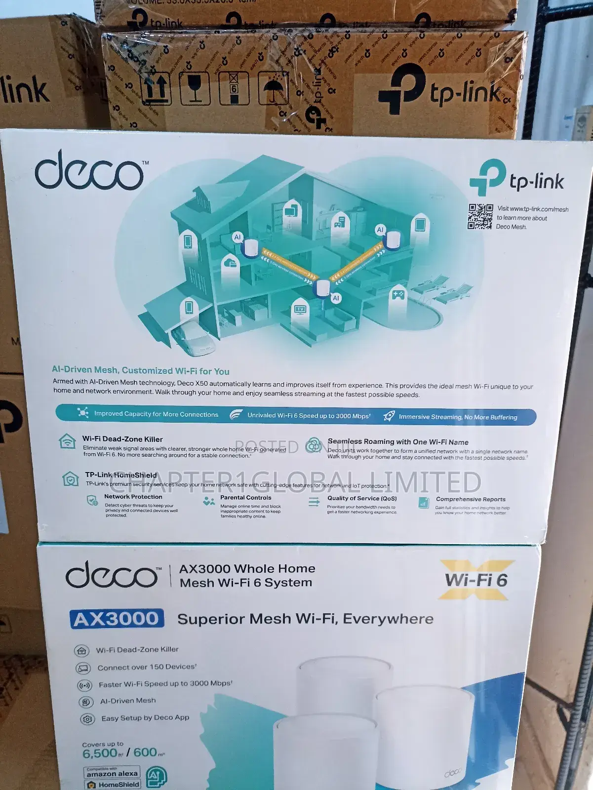 Tp-Link Deco X50 Ax3000 Whole Home Mesh Wi-Fi 6 System.