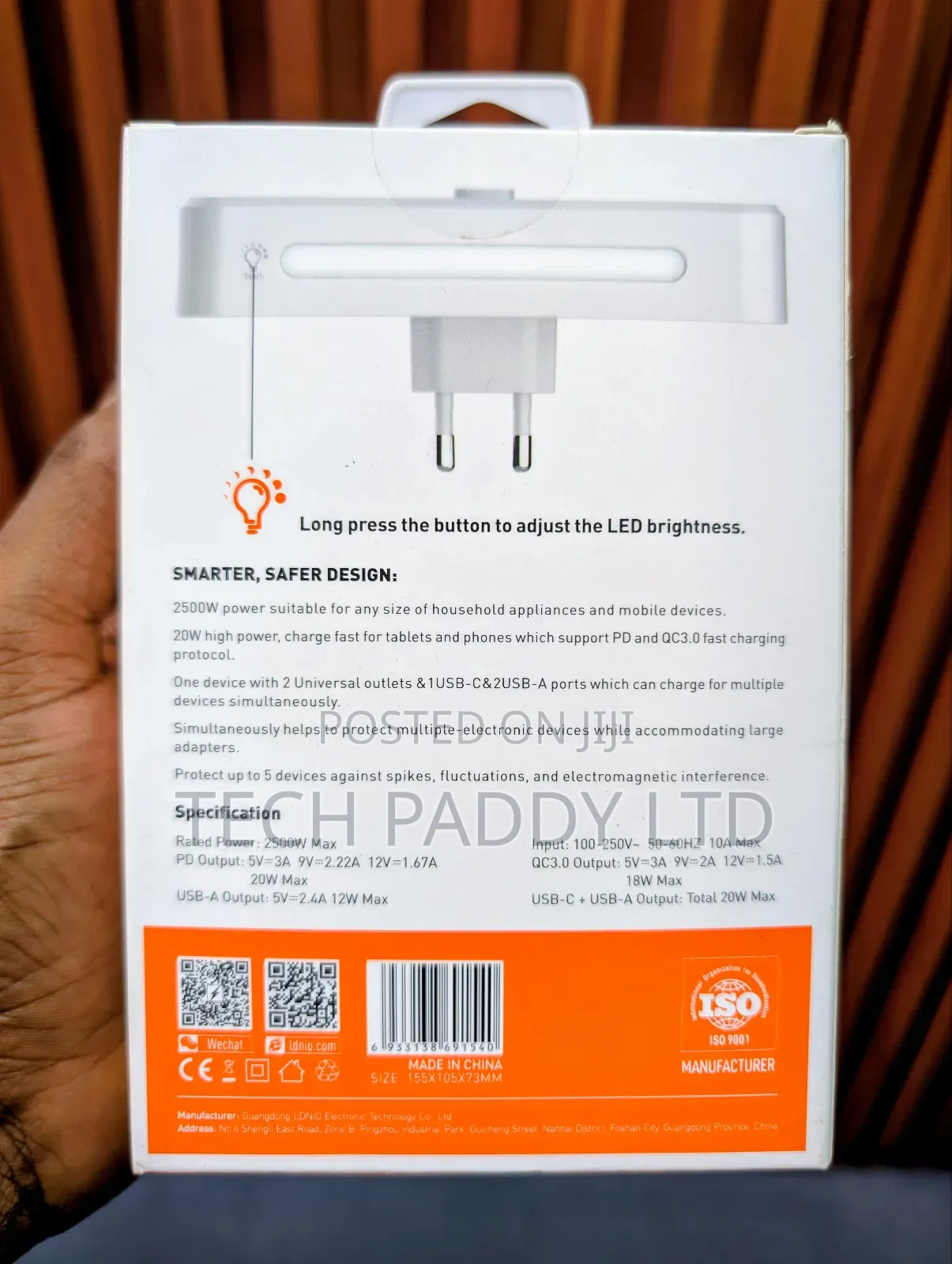 Ldnio Sc2311 2 Plug, 3 Usb Smart Socket Extension With Led Light
