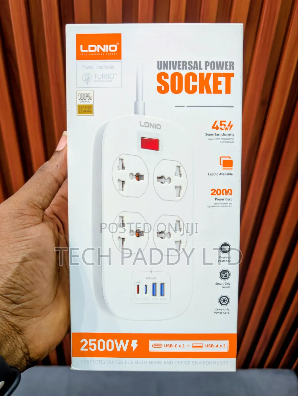 Ldnio 4 Plug, 4 Usb Smart Universal Power Socket