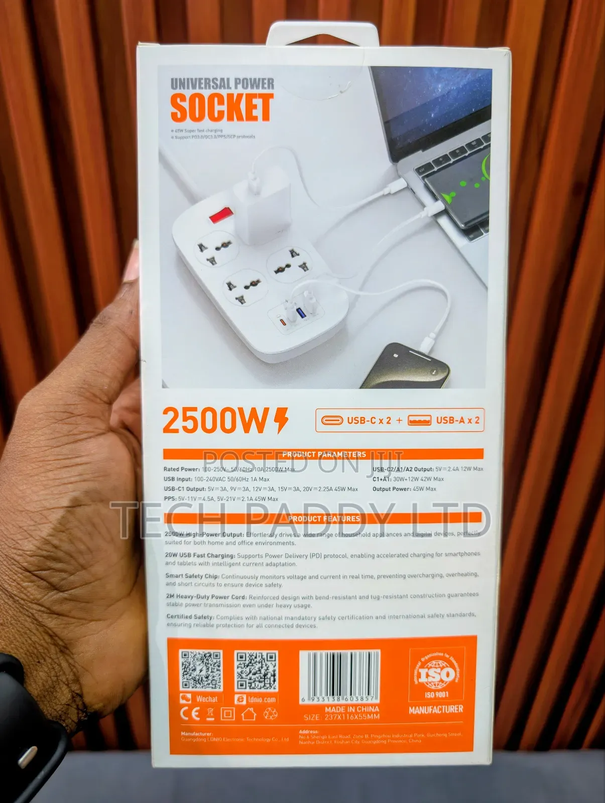 Ldnio 4 Plug, 4 Usb Smart Universal Power Socket
