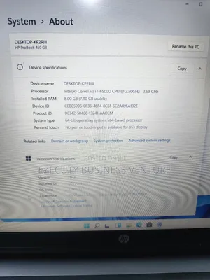 Laptop HP ProBook 450 G3 8GB Intel Core i7 SSD 256GB