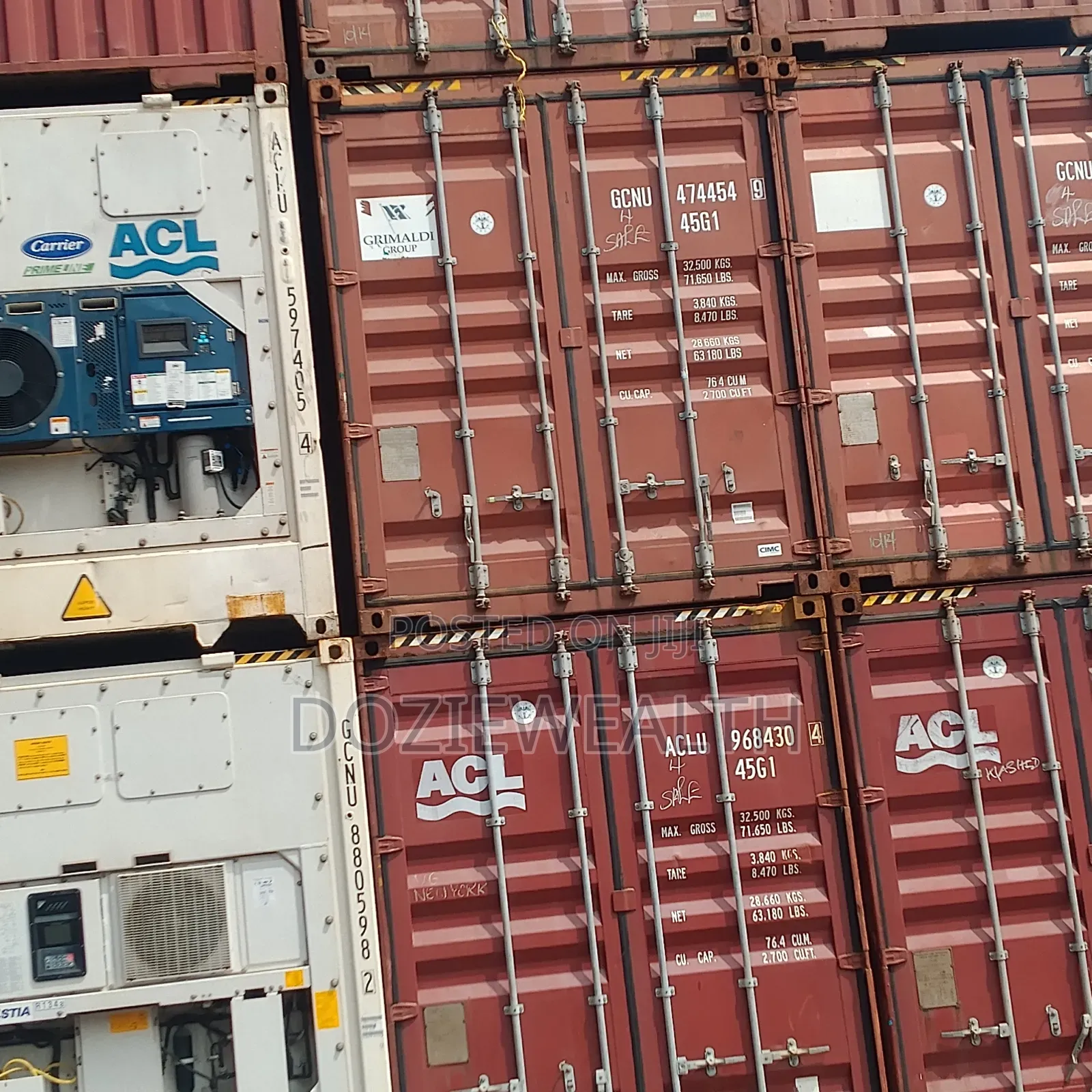 Grimaldi 40ft Empty Containers