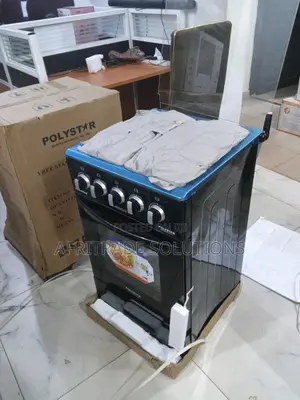 Polystar 4‐Gas Standing Cooker (Black Steel Body)