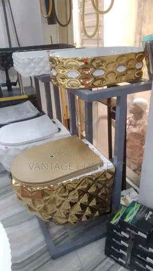 Gold Colour Wall Hung Wc