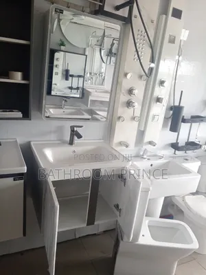 60cm White Wall Hung Cabinet With Led Mirror and Shelf