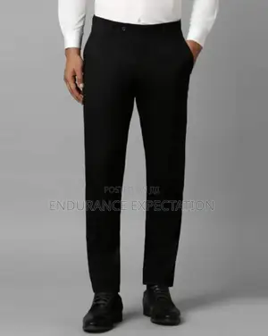 Black Plain Trousers