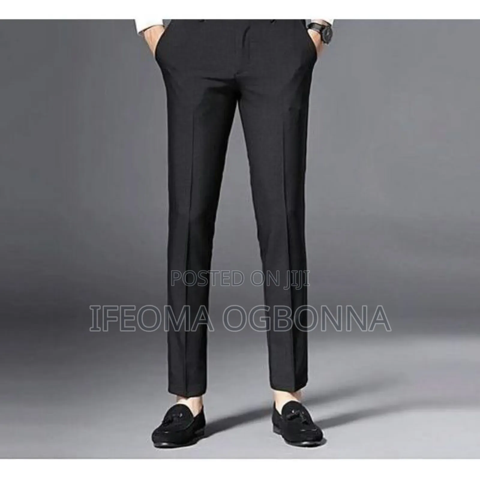 Black Plain Trousers