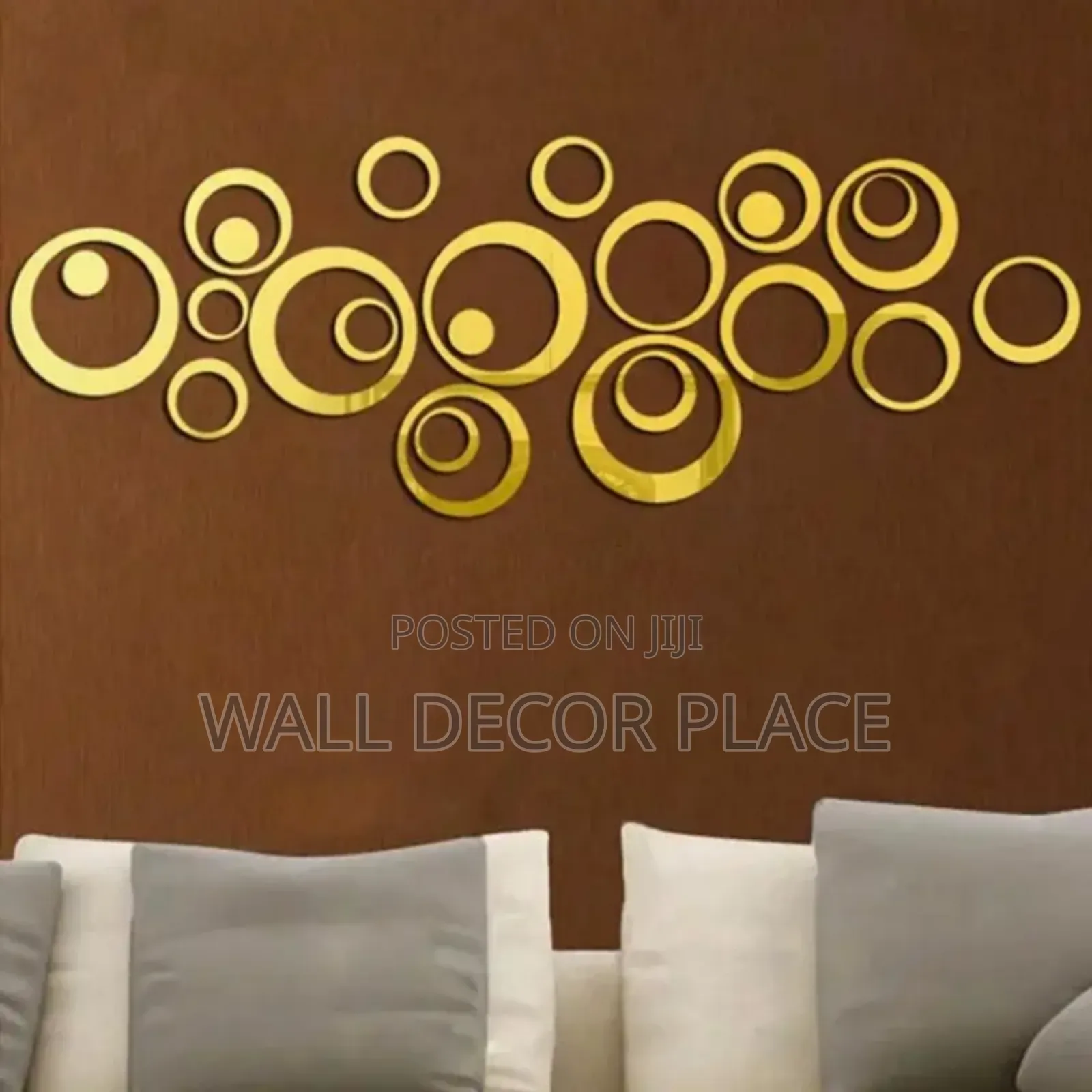 Ring Acrylic Mirror Sticker( Gold, Black, Silver)