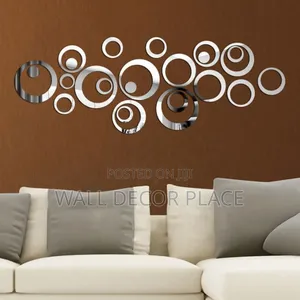 Ring Acrylic Mirror Sticker( Gold, Black, Silver)