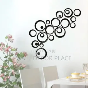 Ring Acrylic Mirror Sticker( Gold, Black, Silver)