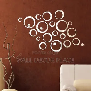 Ring Acrylic Mirror Sticker( Gold, Black, Silver)