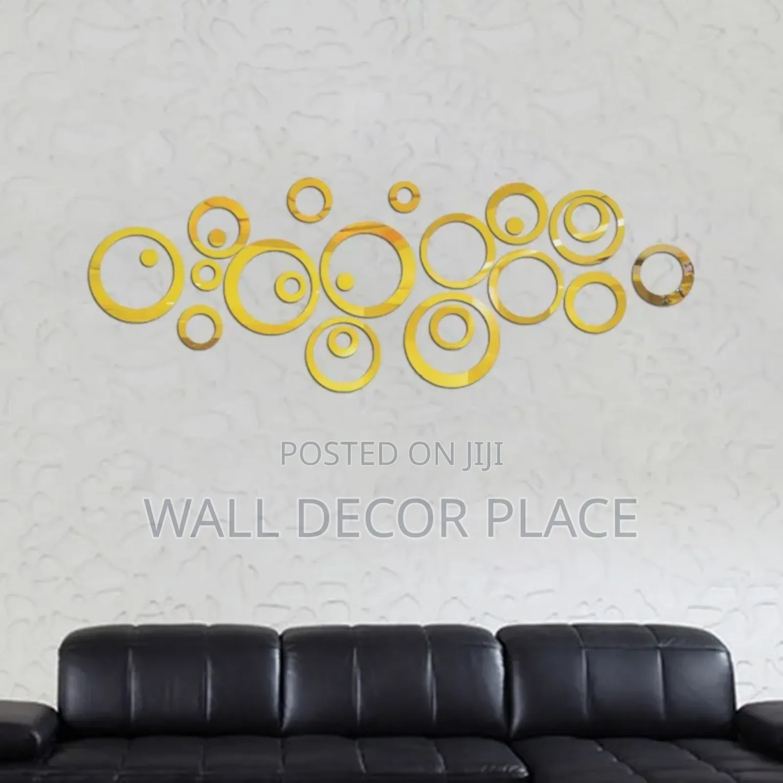 Ring Acrylic Mirror Sticker( Gold, Black, Silver)
