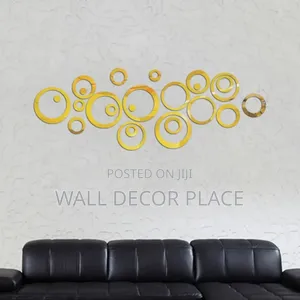Ring Acrylic Mirror Sticker( Gold, Black, Silver)