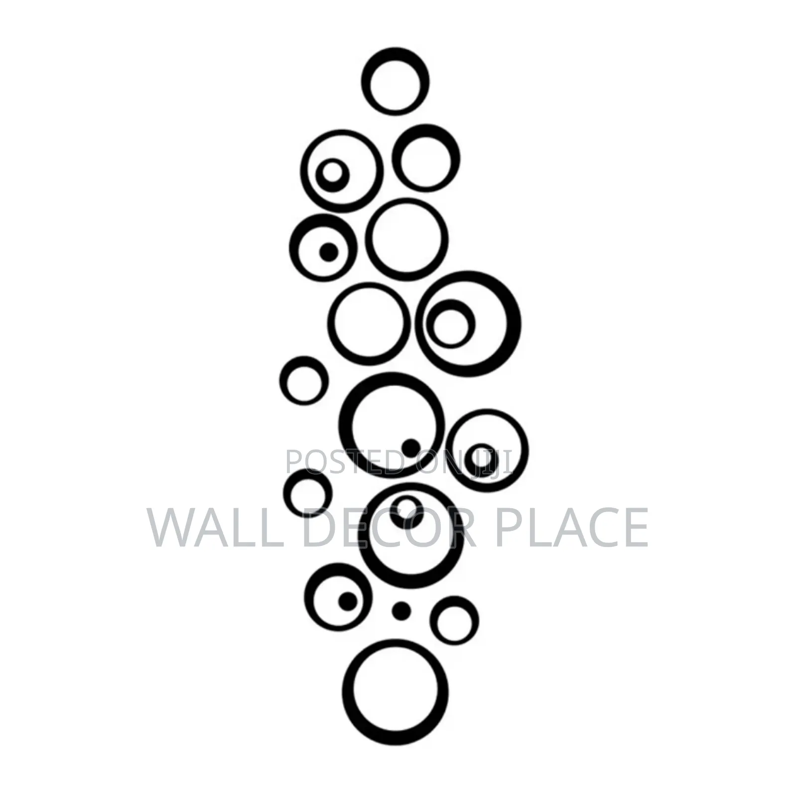 Ring Acrylic Mirror Sticker( Gold, Black, Silver)