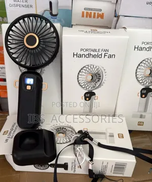 Hand Held Rechargeable Hand Fan With LCD Display