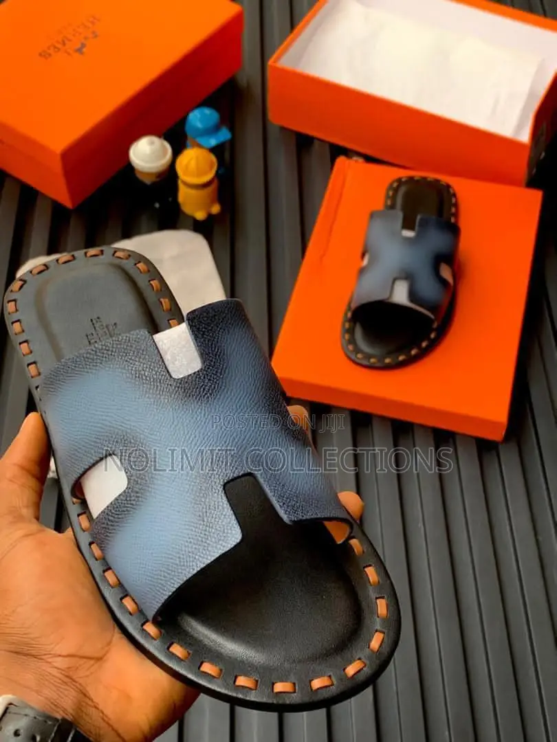 Multi Coloured Hermes Leather Slippers
