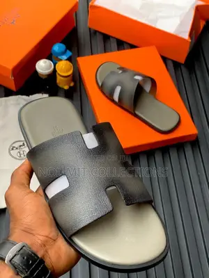 Multi Coloured Hermes Leather Slippers