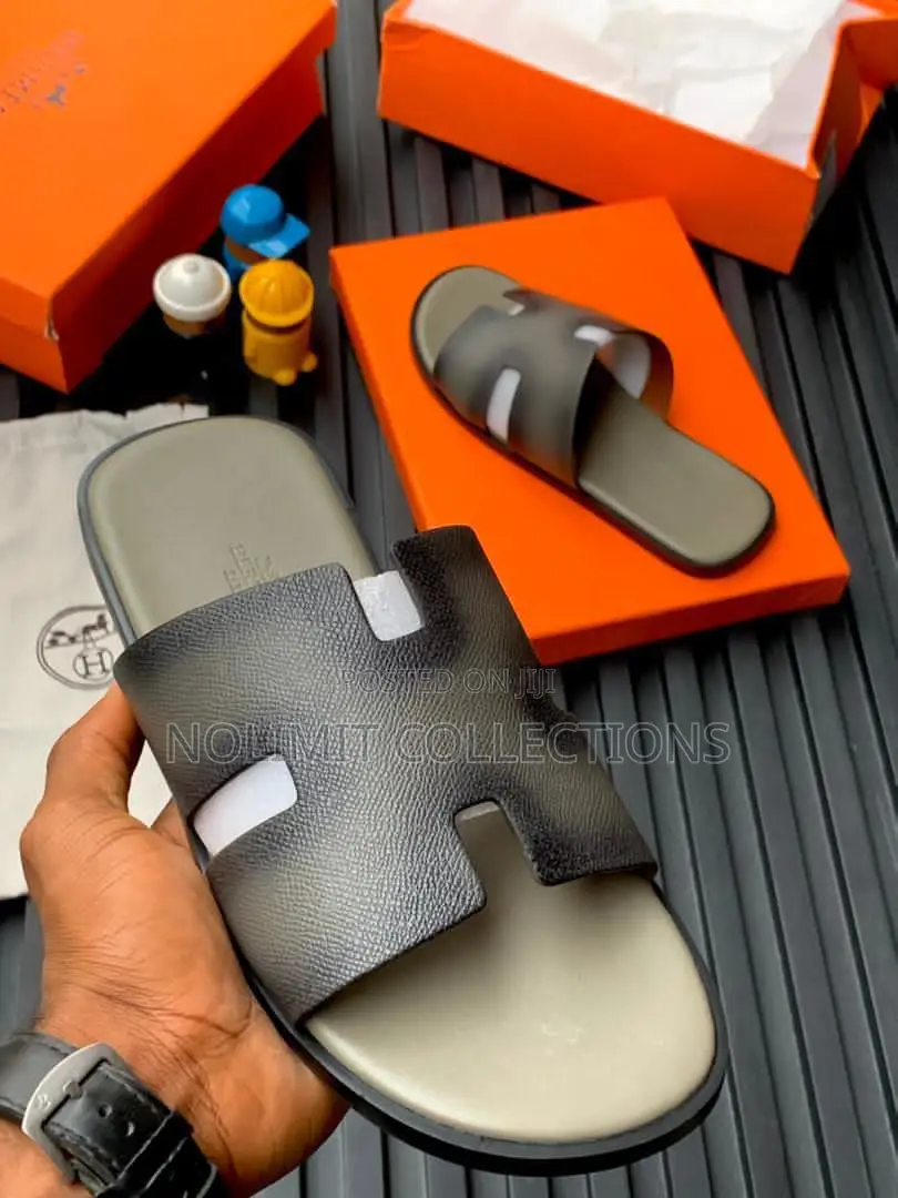 Multi Coloured Hermes Leather Slippers