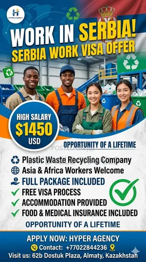 Serbia Work Visa Urgent Recruitment