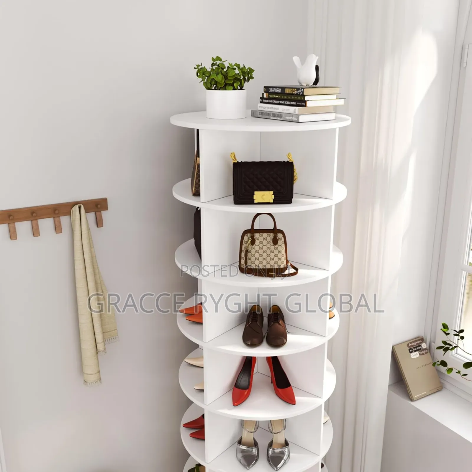360° Rotating Shoe Rack