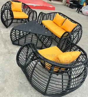 Rattan Chairs and Table Set – Natural Woven Furniture for Home/Outdoor