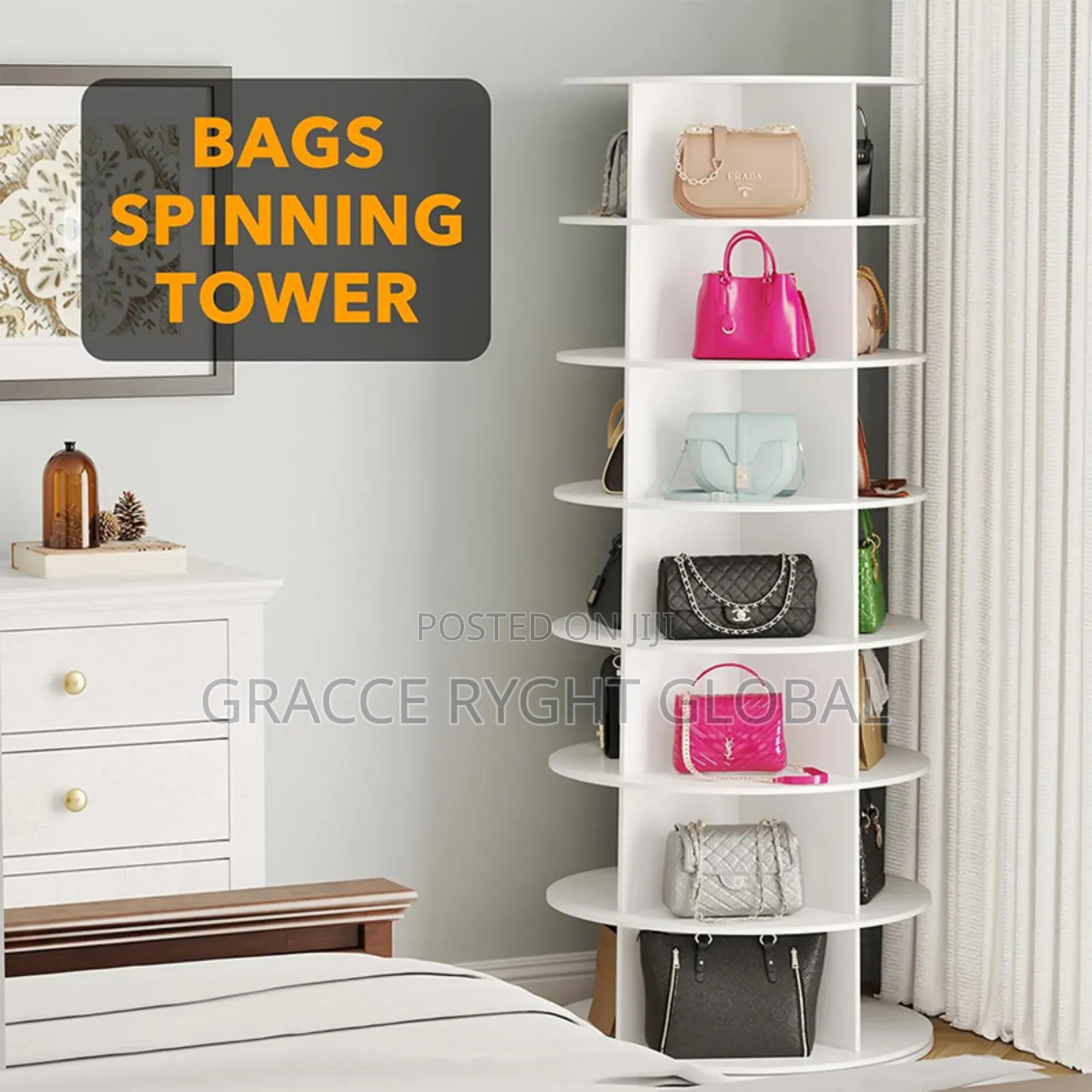360° Rotating Shoe Rack