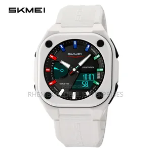 Skmei Wristwatch Unisex Waterproof Digital Analog Wristwatch (White)