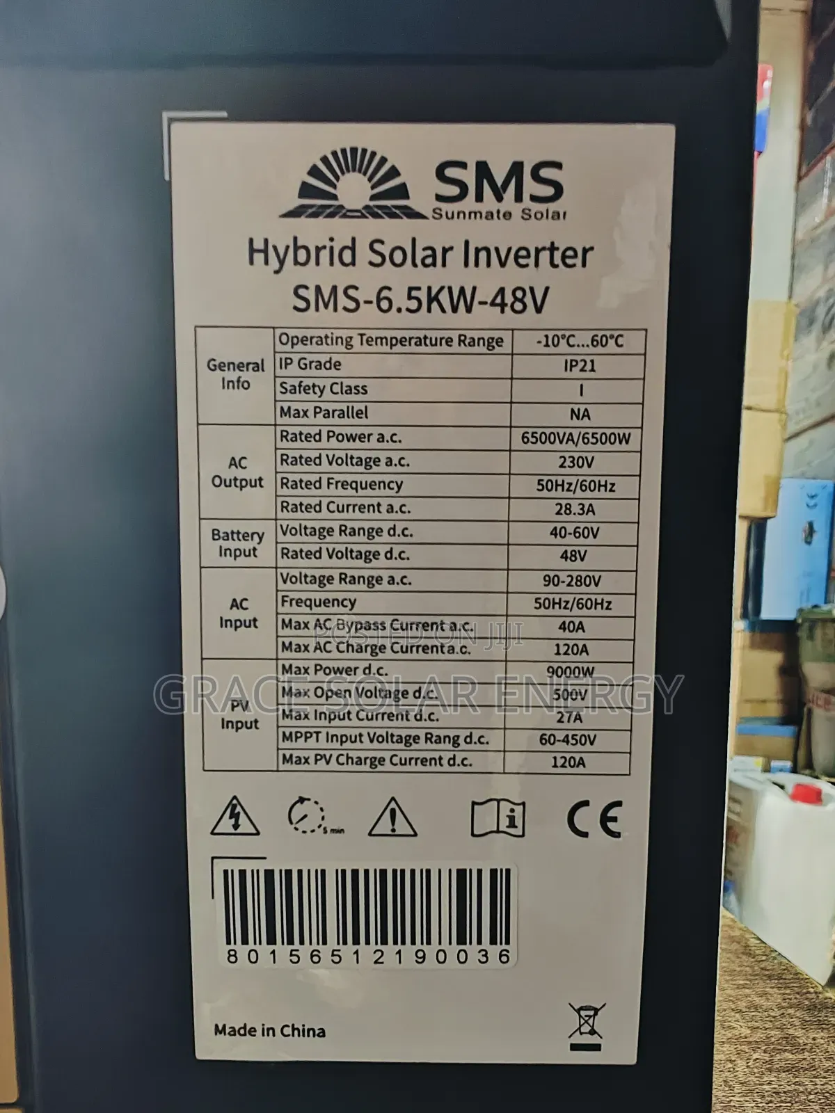 6.5kva 48v SMS Hybrid Inverter