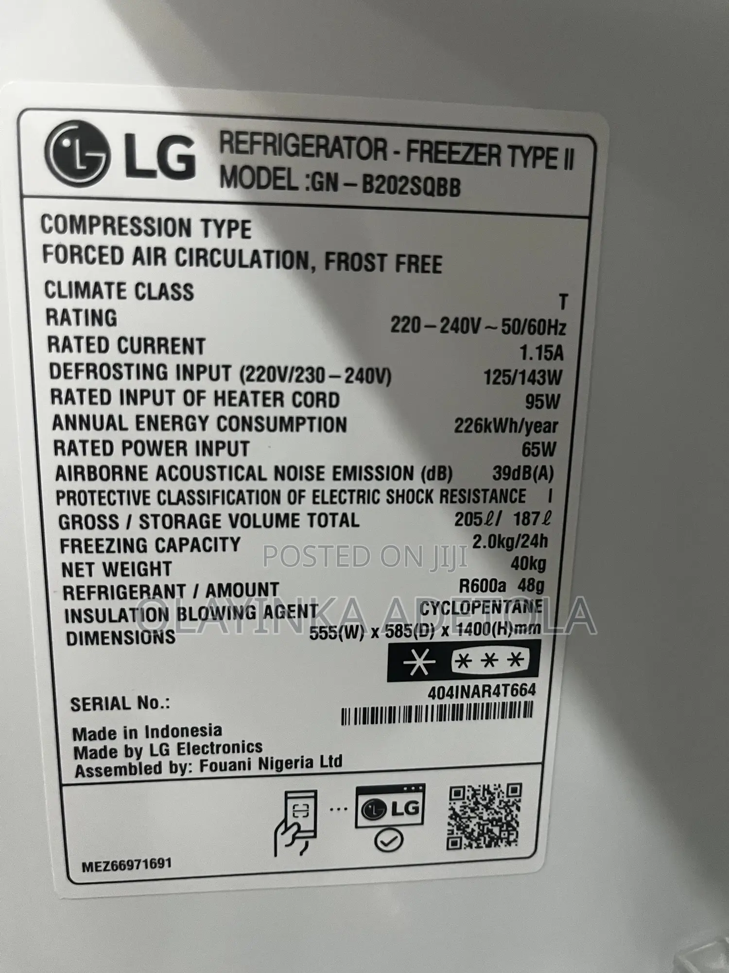 Lg Smart Inverter Compressor Double Door
