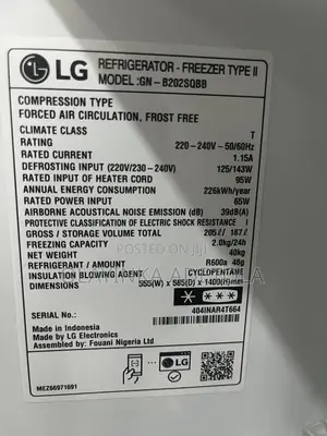 Lg Smart Inverter Compressor Double Door
