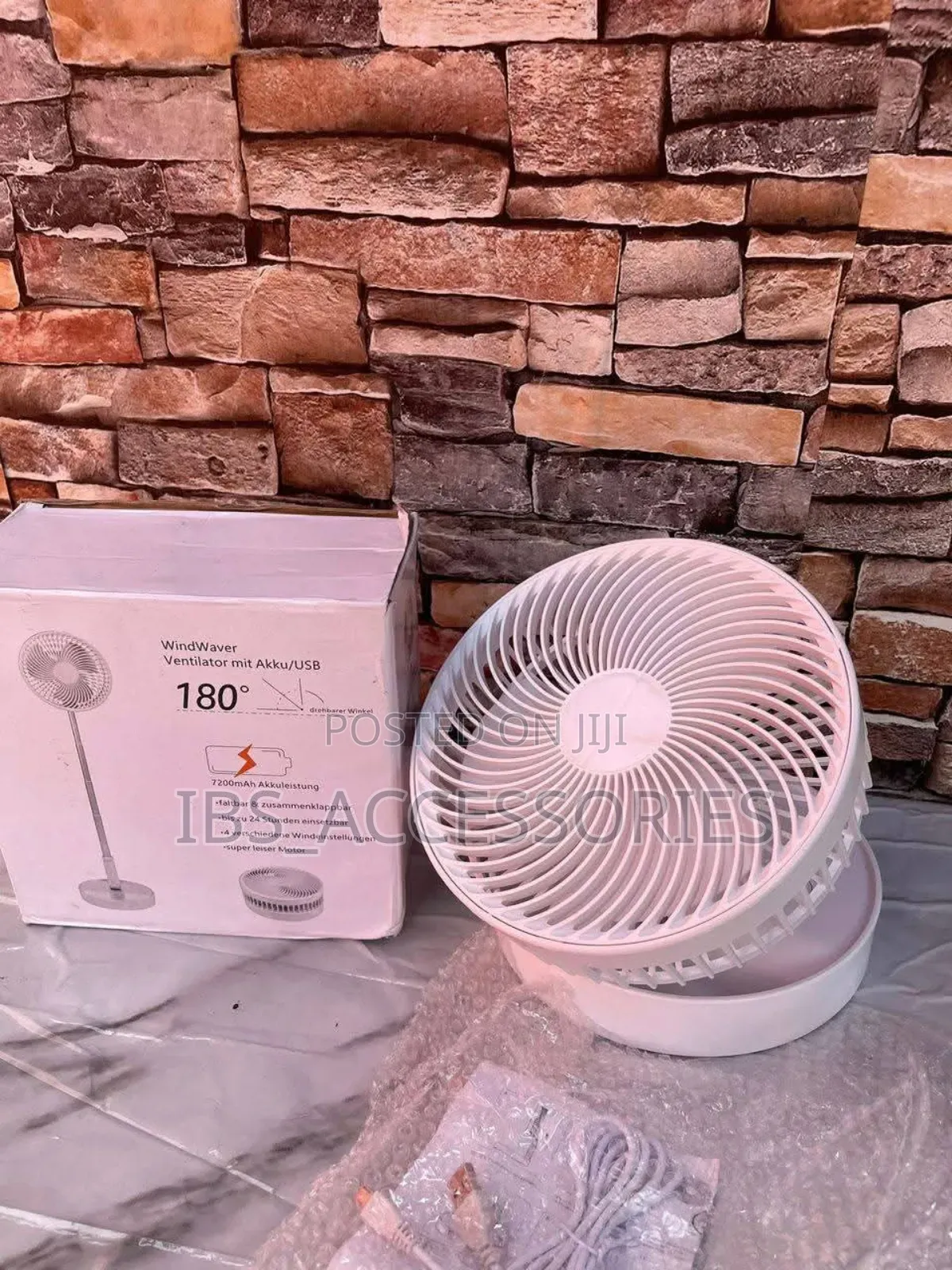 Long Pole Rechargeable Fan
