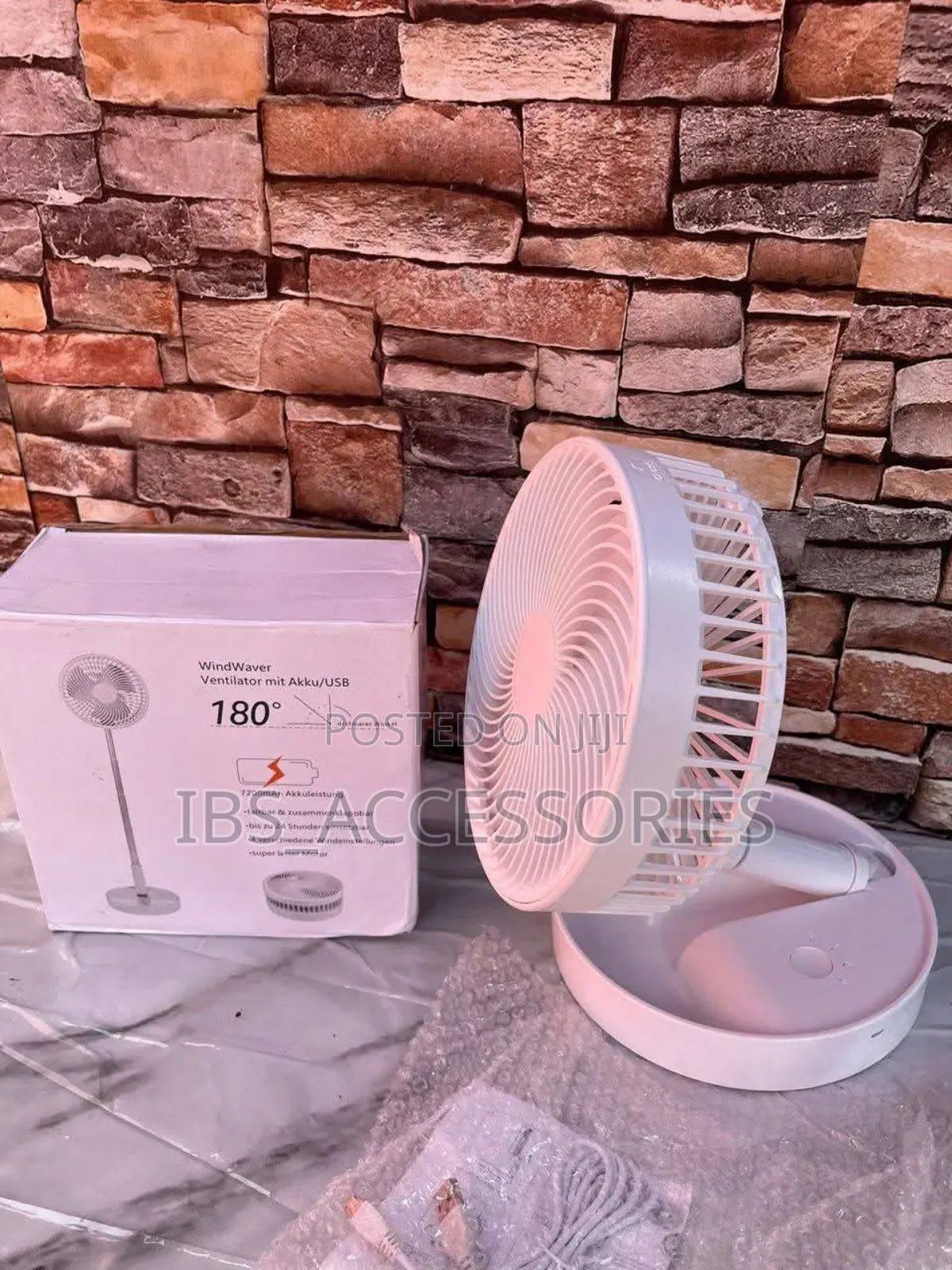 Long Pole Rechargeable Fan