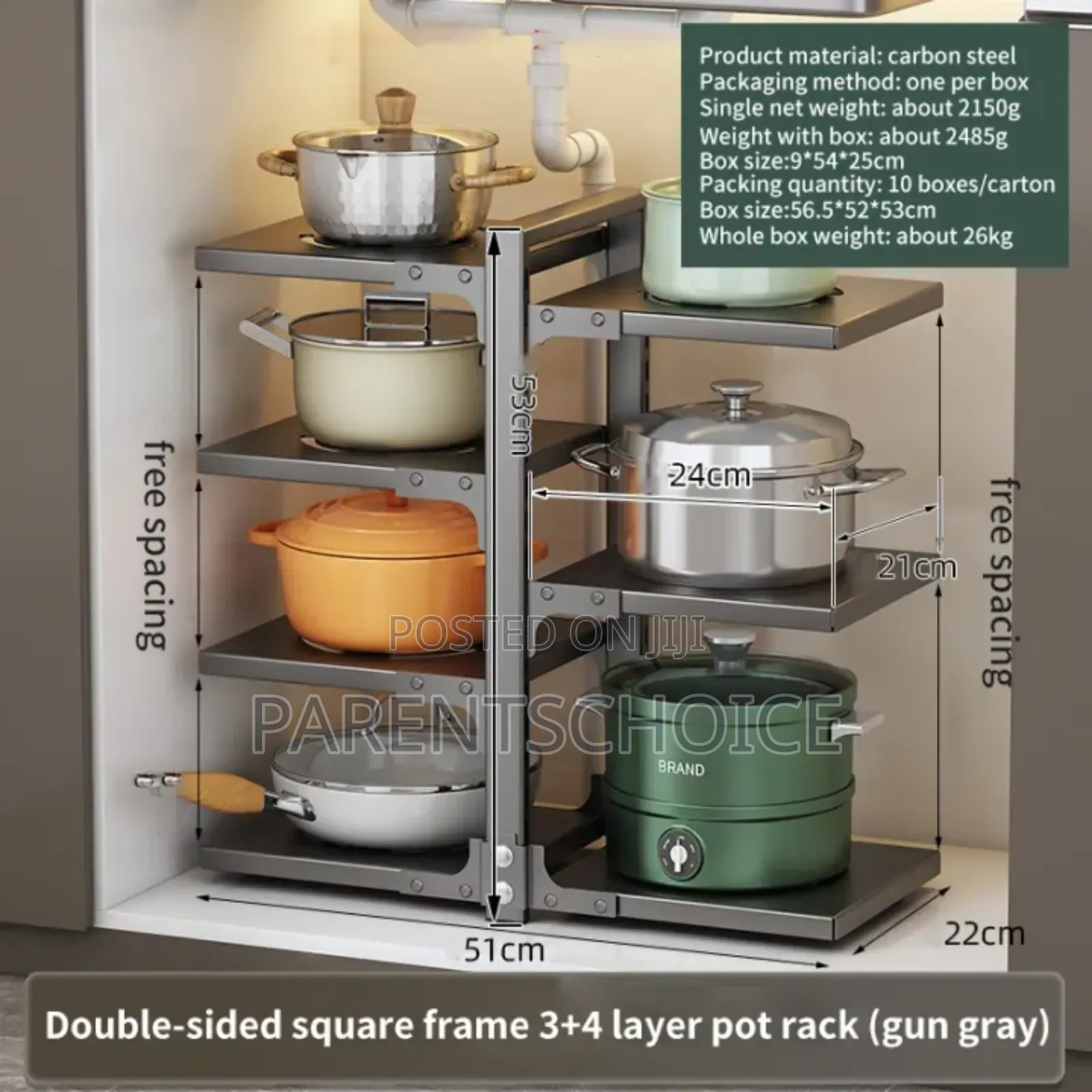 Pot Rack Kitchen Rack Multi Layer Double