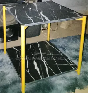 Marble Center Table/ Side Stool for Living Room – White