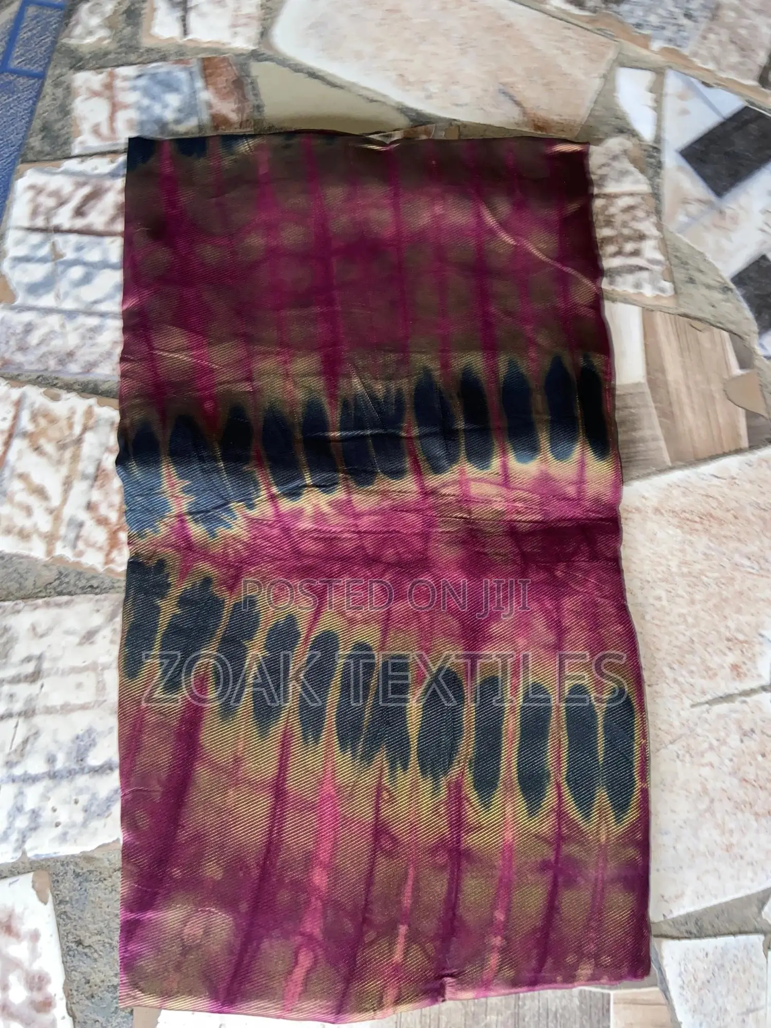 Adire Silk Fabric