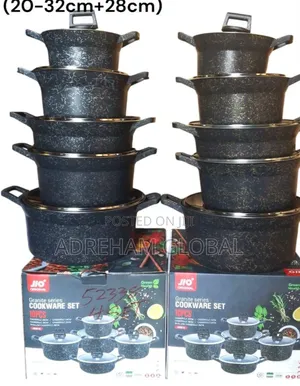 10pc Jio Original Granite Cookware Pot 20cm,24cm,28cm,32cm Frypan 28cm