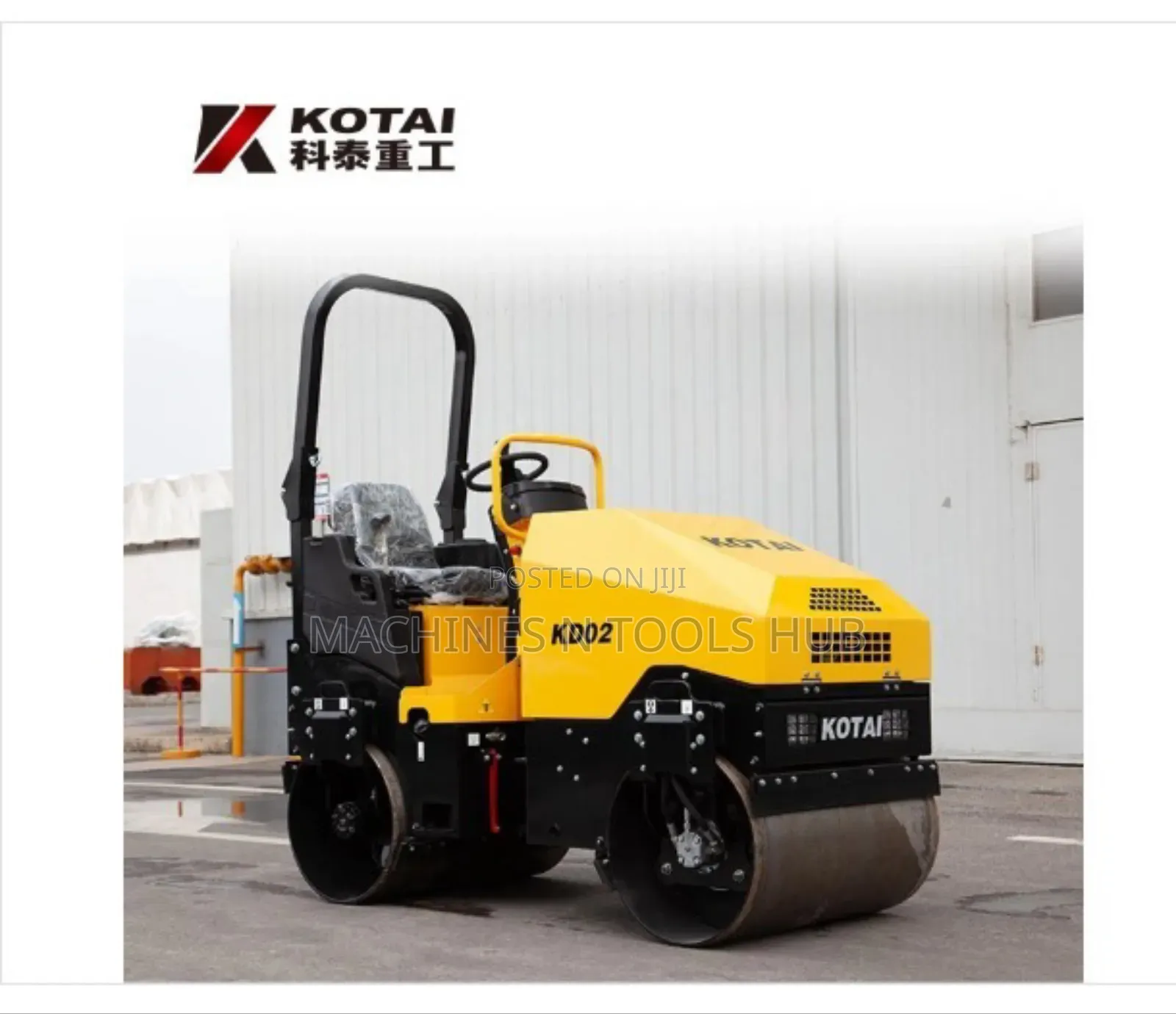 Kd02 Ride-on Double Drum Vibratory Roller 2 Tons