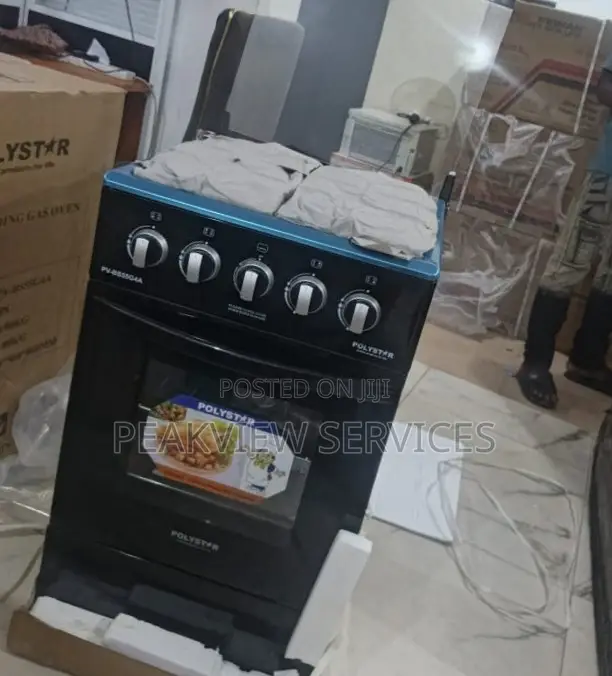 Polystar 50x50 Gas Cooker Four Ring Design
