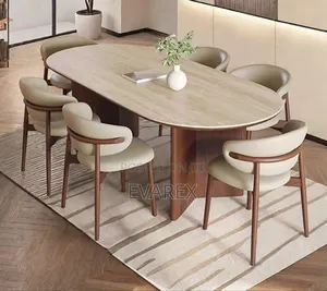 Executive Dining Set, Brown/Milk Color