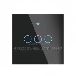 Tuya Wi-Fi 3 Gang Smart Switch Black and White